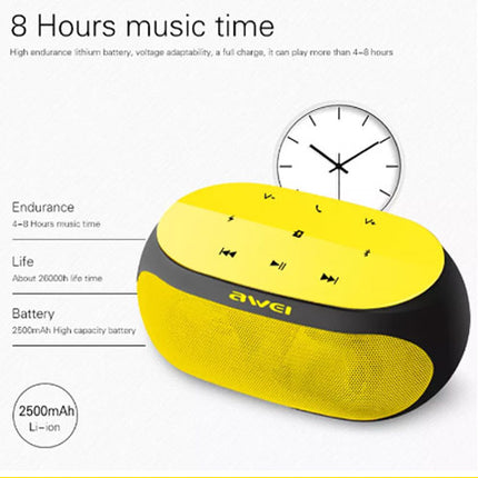 Awei Y200 HiFi Wireless Bluetooth Portable Speaker (Yellow)