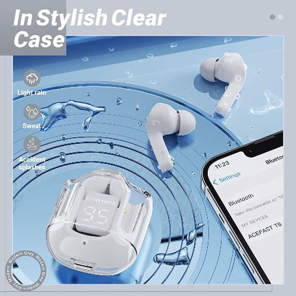 Air31 Wireless Earbuds Bluetooth 5.3 ENC TWS Air 31 Wireless Transparent Earphones with Deep Bass InEar Headsets with BuiltIn Mic EDR