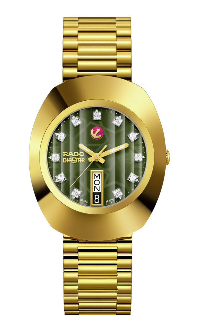 Rado Diastar In Gold colour Green Dail Replica A+